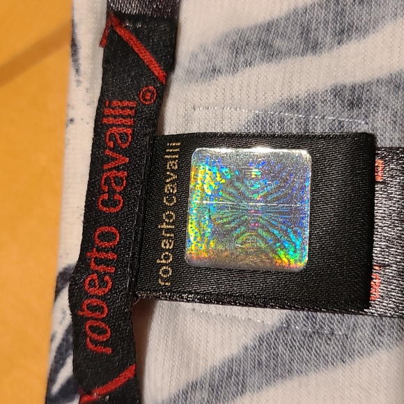 Robert Cavalli black and white men's t-shirt size 54 made in Italy - Picture 13 of 16